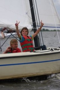 Jelte at sailing camp in Friesland