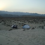 camping at the beach