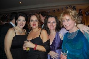 Sabine and her PSG friends at a Burn's Supper Ball